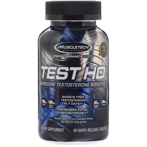 test hd testosterone-boosting supplement 90-count bottle|MuscleTech Test HD .